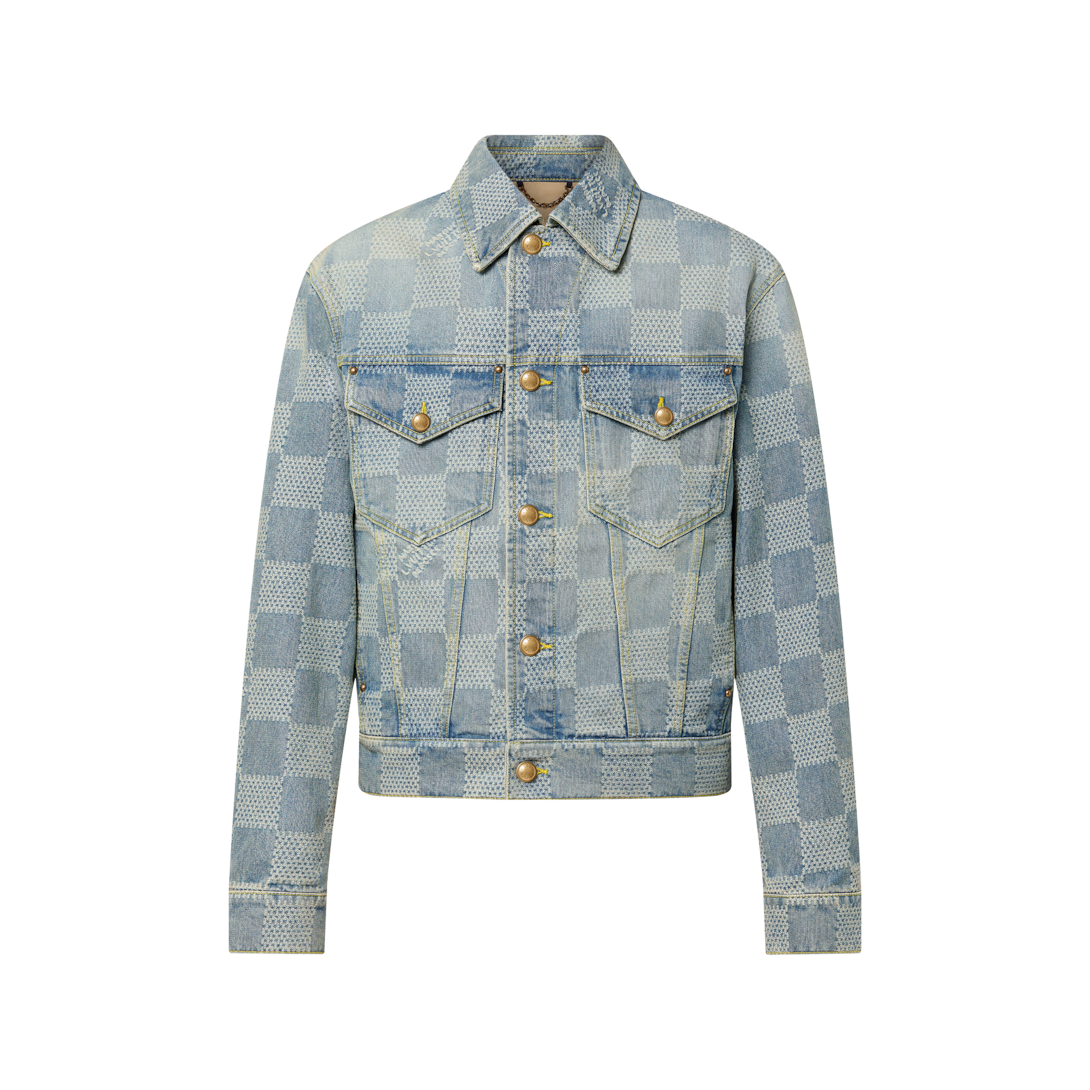 ジャケット・アウター Louis Vuitton Damier Denim Jacket Damier Classic Denim Jacket - Men - Ready-to-Wear | LOUIS